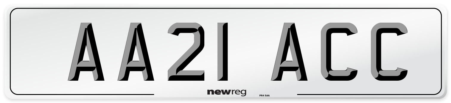 AA21 ACC Number Plate from New Reg